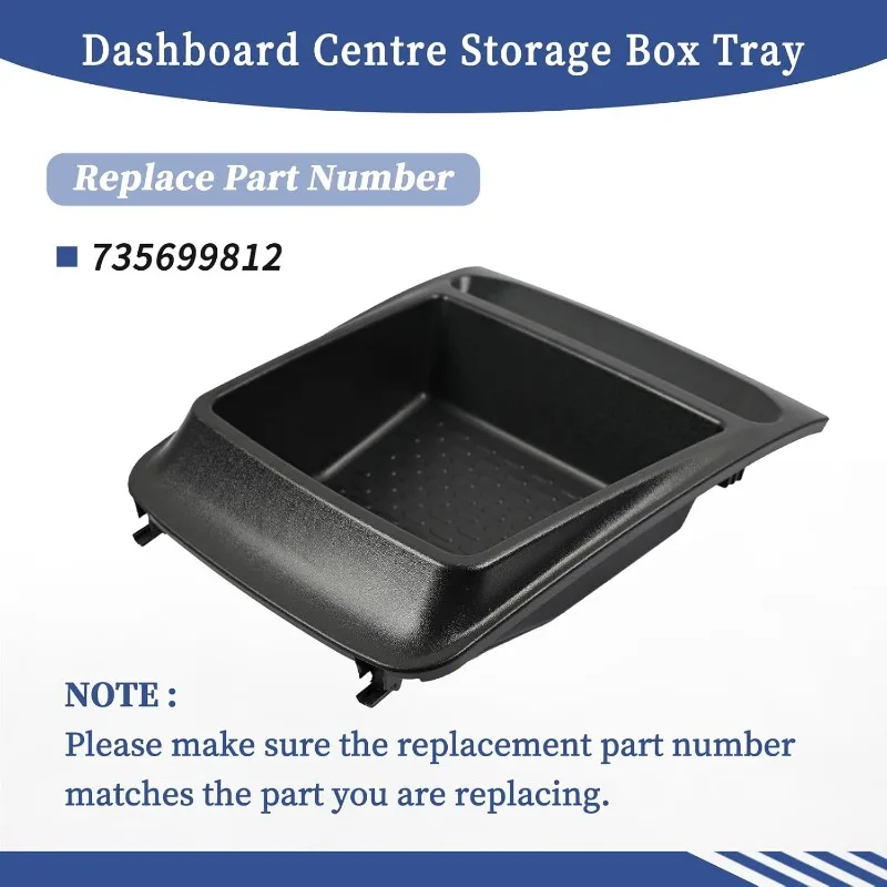 Dashboard Centre Storage Box Tray for Fiat Ducato Boxer Citroen Relay 2014-On Replace 735699812 ABS