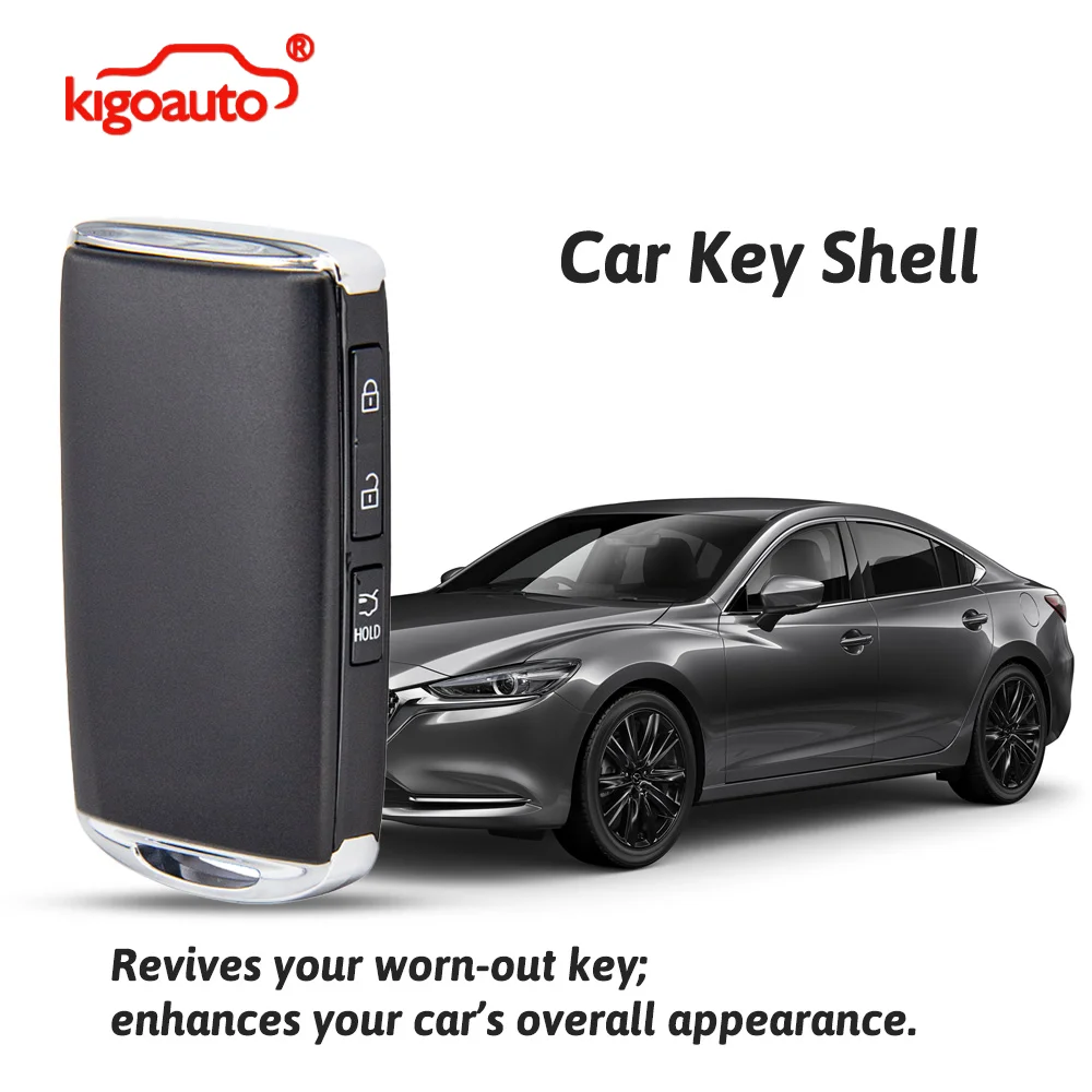 Kigoauto Smart Key Shell 3/4 Button for Mazda 3 6 MX-5 CX-3 CX-5 CX-9 CX-30 2019-2022 FCC WAZSKE11D01 WAZSKE13D03