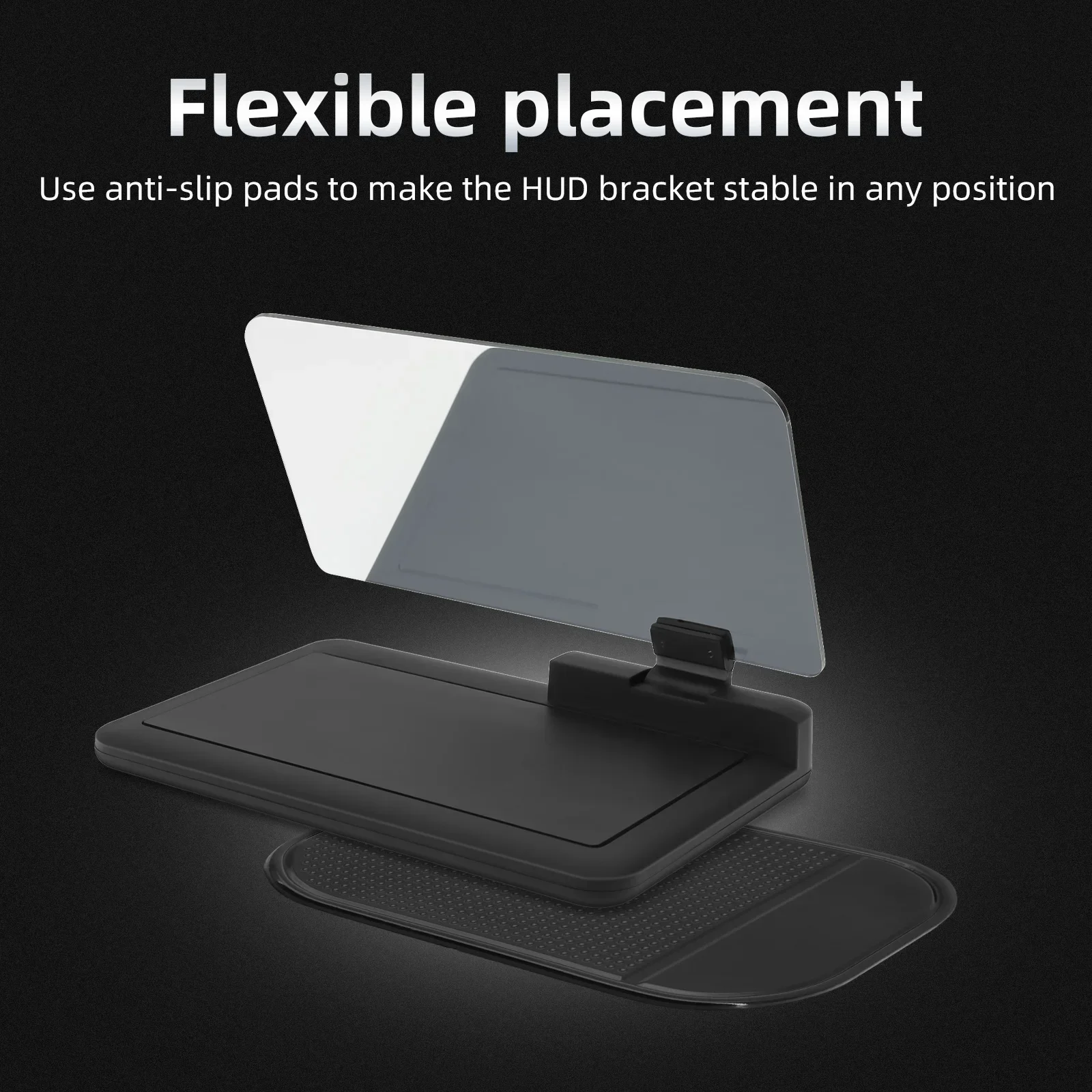 Windshield Screen Projector Smart Phone Holder Display Head Up Display Reusable Car Mobile Phone Holder + HD Image Reflection