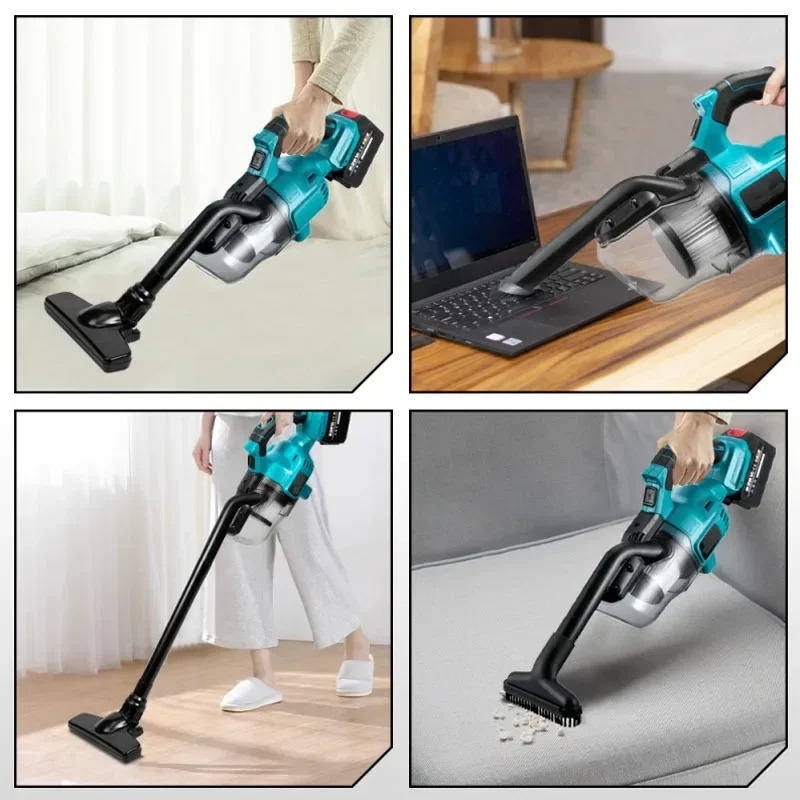 Portable Cordless Car Vacuum Cleaner With 6 Tips 2 Hepa Filters Multi-Functional Vacuum Cleaner for Makita 18v Battery Floor