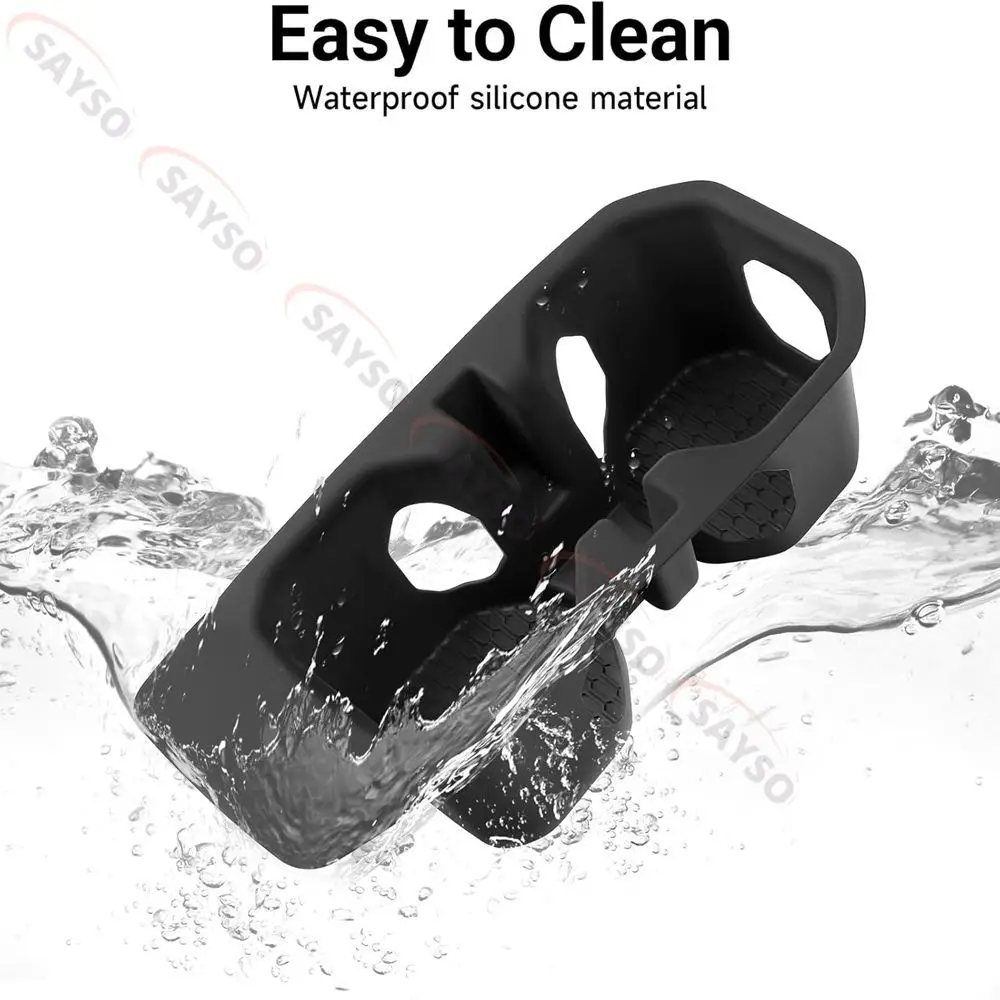 Silicone Non-Slip Center Console Cup Holder Inserts for Jeep Wrangler JL/JLU 4XE 2018-2025 & Gladiator JT 2020-2025 Cup Holder