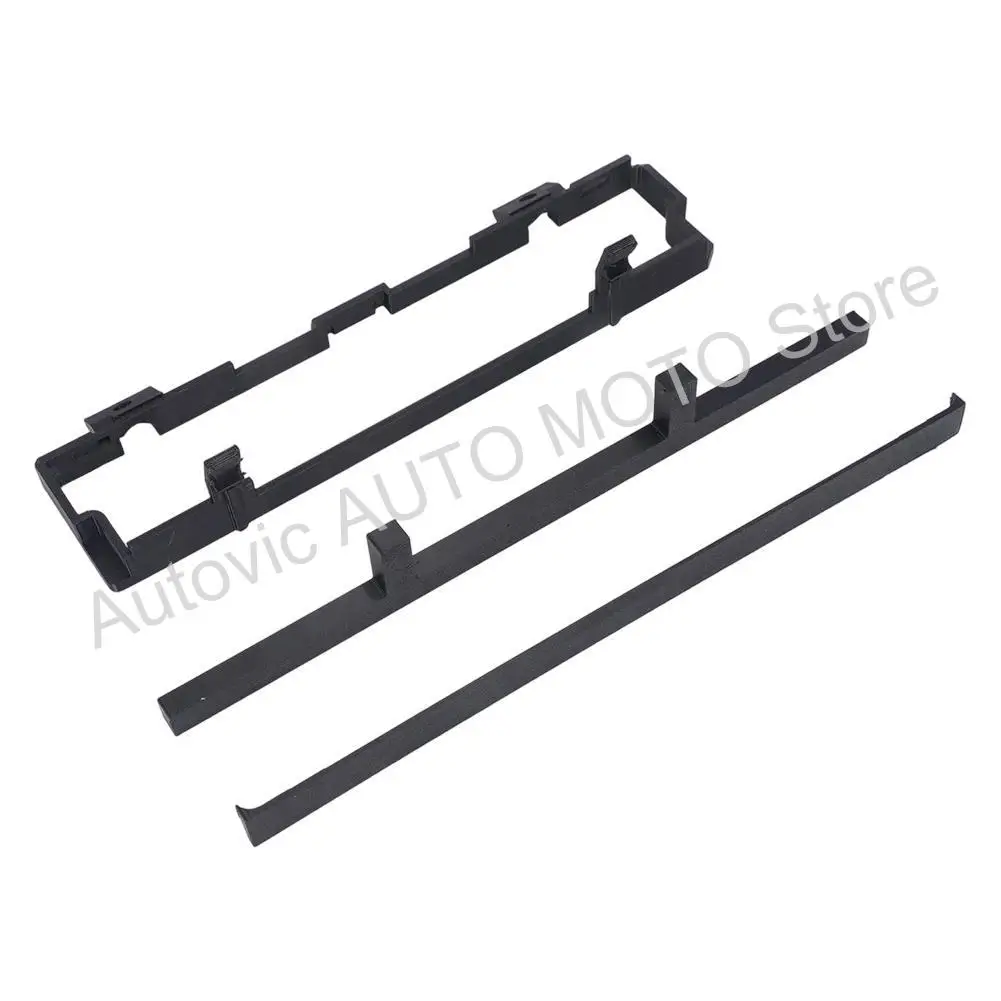 For BMW 3 Series E46 2DIN Radio Installation Kit Complete Adapter Carrier Bracket Top Cover for 16:9 Navigation