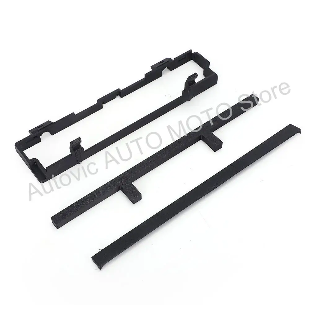 For BMW 3 Series E46 2DIN Radio Installation Kit Complete Adapter Carrier Bracket Top Cover for 16:9 Navigation