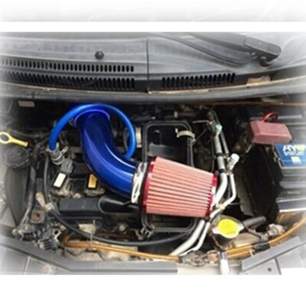 3" Cold Air Intake Pipe Kit & 76mm Air Filter, Car Cold Air Intake Turbo Filter Aluminum Air Filter Induction Flow Hose Pipe Kit