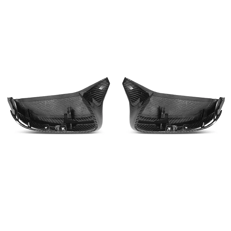 Real Dry Carbon Fiber Car Door Side Rearview Mirror Caps for BMW M5 Series F90 2017-IN OEM Style Mirror Cover Cap 1 Pair Glossy