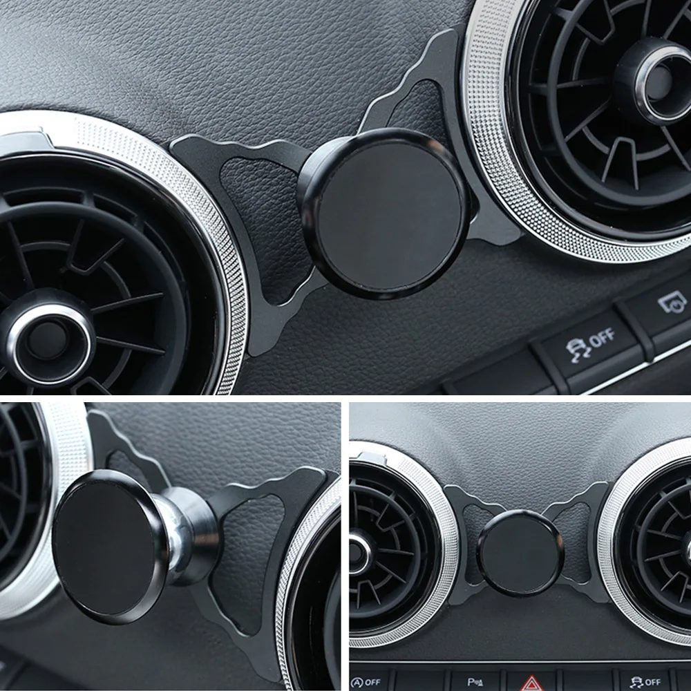 Car Phone Holder For Audi A3/S3/RS3 8P 8V Sline Sportback Air Vent Magnetic Mount GPS Stand 360 Degree Rotatable Mobile Bracket