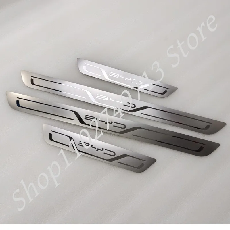 For BYD Atto 3 EV Car Door Sill Stainless Metal Protection for BYD Atto 3 Yuan Plus Song Plus Han Tang Qing Dmi Seal Dolphin