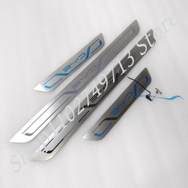 For BYD Atto 3 EV Car Door Sill Stainless Metal Protection for BYD Atto 3 Yuan Plus Song Plus Han Tang Qing Dmi Seal Dolphin