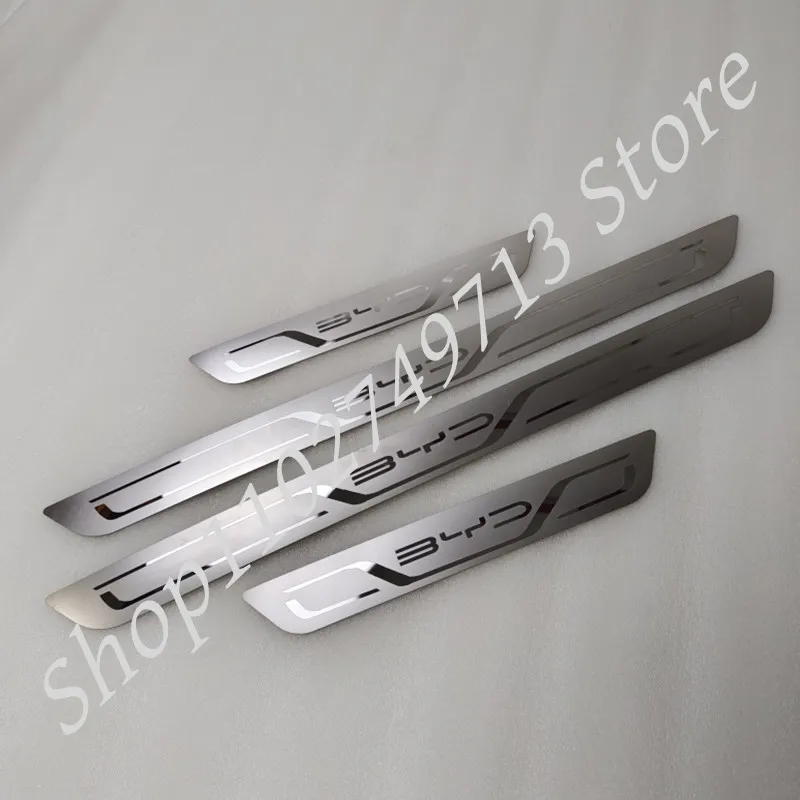 For BYD Atto 3 EV Car Door Sill Stainless Metal Protection for BYD Atto 3 Yuan Plus Song Plus Han Tang Qing Dmi Seal Dolphin