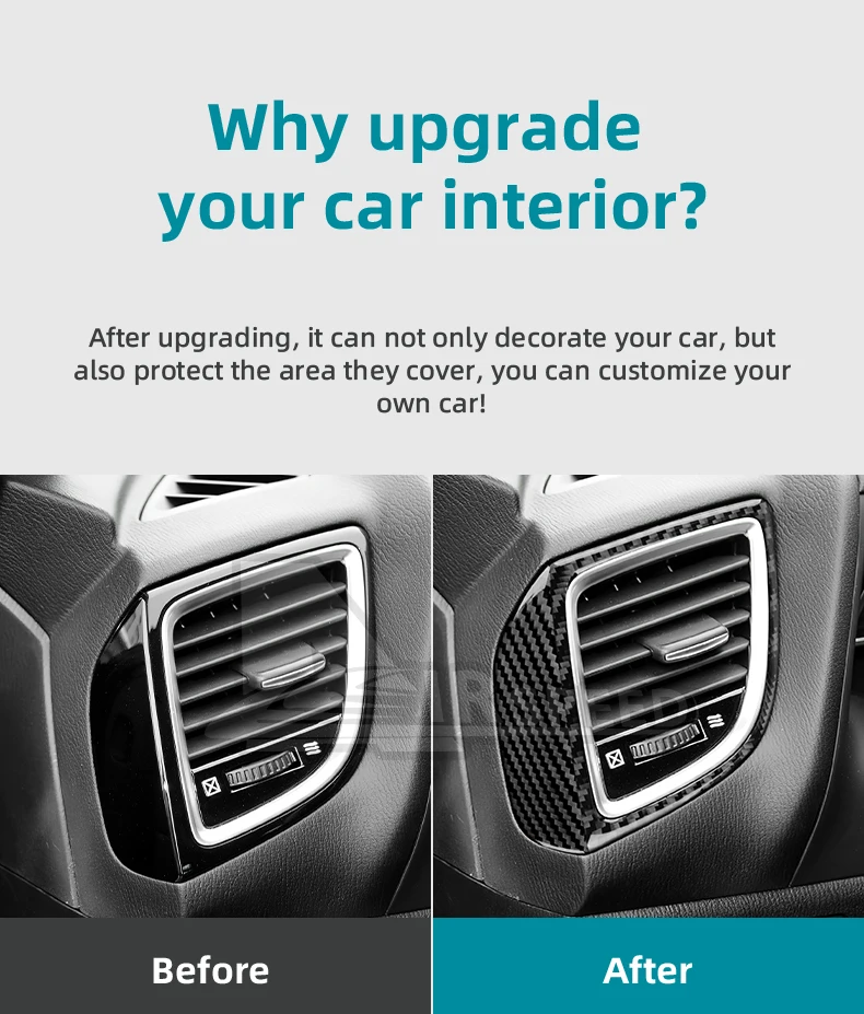 Real Carbon Fiber For Mazda 3 Axela 2014 2015 2016 2017 2018 LHD RHD Car Center Console Side Air Outlet Accessories Sticker