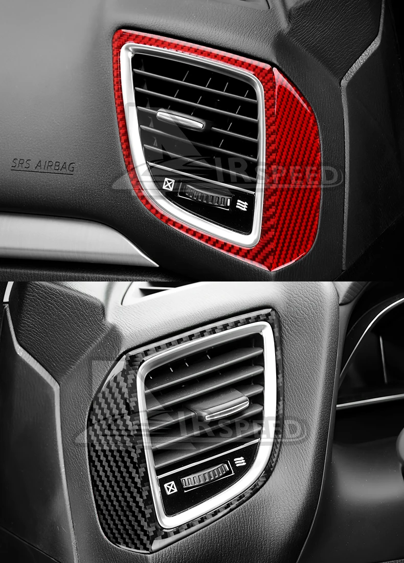 Real Carbon Fiber For Mazda 3 Axela 2014 2015 2016 2017 2018 LHD RHD Car Center Console Side Air Outlet Accessories Sticker