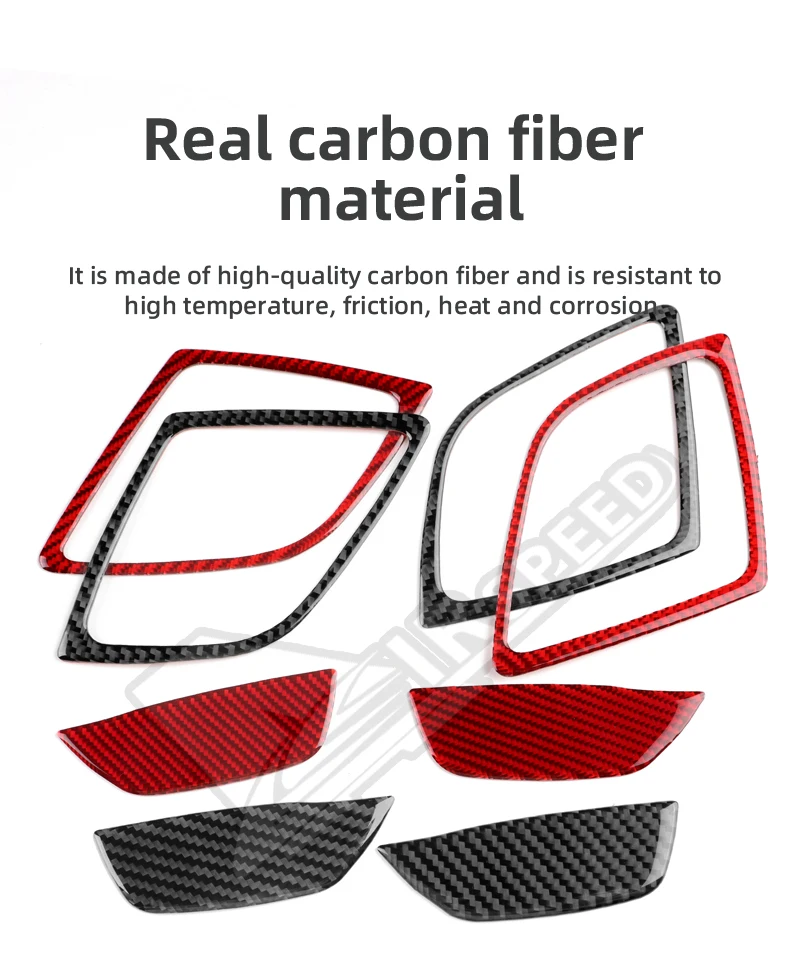 Real Carbon Fiber For Mazda 3 Axela 2014 2015 2016 2017 2018 LHD RHD Car Center Console Side Air Outlet Accessories Sticker