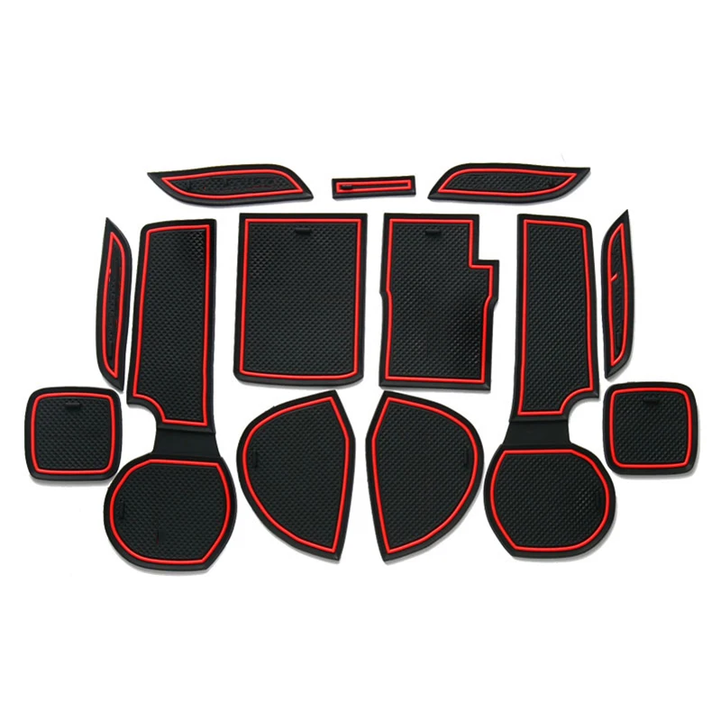 Anti-Slip Rubber Gate Slot Mat Door Groove Pad Cup Cushion For Suzuki SX4 S-Cross S Cross 2014-2023 Car Interior Mat Accessories