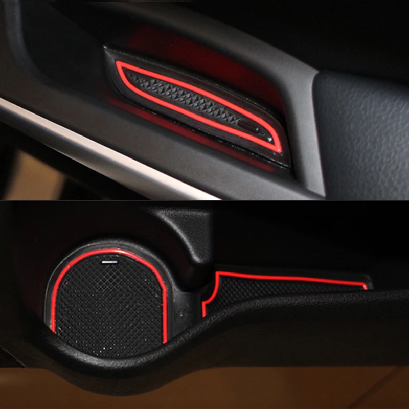 Anti-Slip Rubber Gate Slot Mat Door Groove Pad Cup Cushion For Suzuki SX4 S-Cross S Cross 2014-2023 Car Interior Mat Accessories