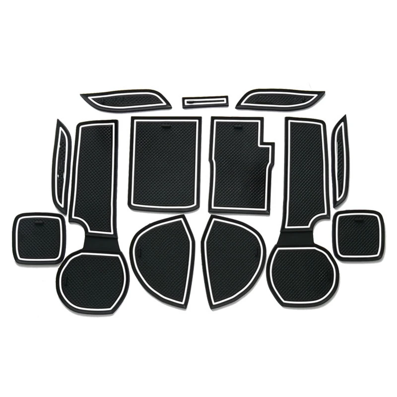 Anti-Slip Rubber Gate Slot Mat Door Groove Pad Cup Cushion For Suzuki SX4 S-Cross S Cross 2014-2023 Car Interior Mat Accessories