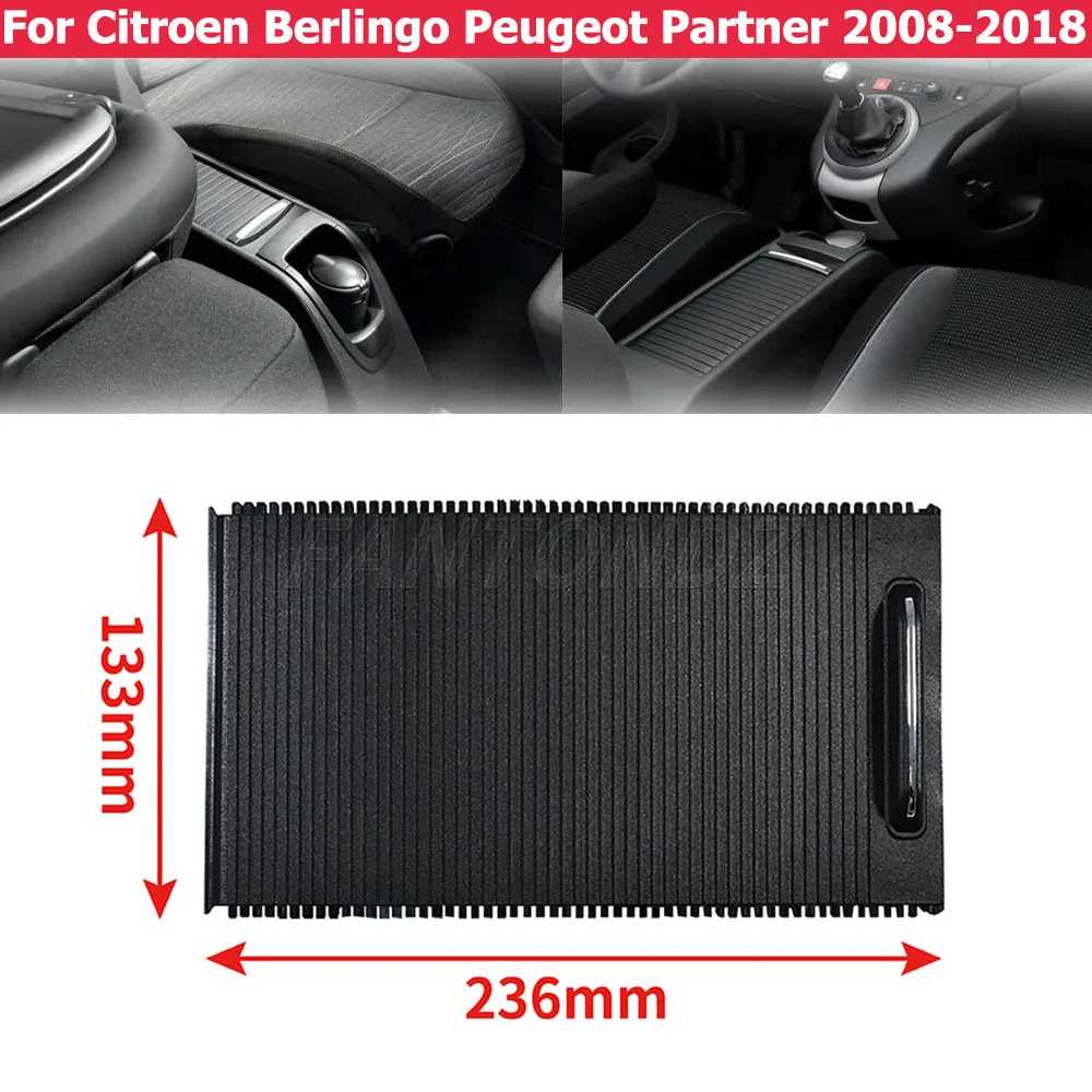 For Citroen Berlingo Peugeot Partner 2008-2018 Center Armrest Box Cover Plate Cup Holder Pull Curtain Cup Holder Pull 7591.7