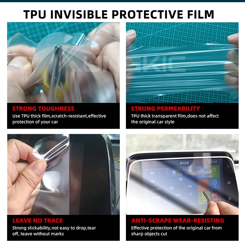 TPU Protective Film For Mazda CX60 CX90 2022-2025 CX-60 CX-90 Car Interior Center Console Transparent Anti-scratch Accessories