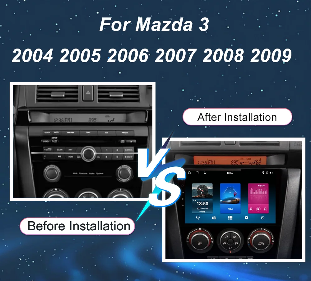Android For Mazda 3 2004 2005 2006 2007 2008 2009 Car Radio Multimidia Player GPS Navigation Carplay Car Intelligent Systems 4G