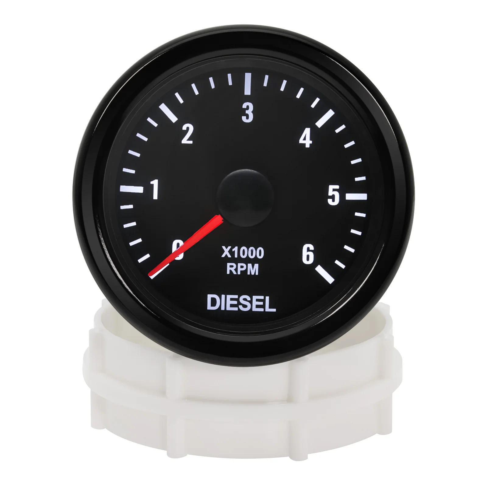 52mm Car Tachometer Gauge 0-6000 RPM Tacho Meter With White Backlight For 1-20 Cylindera For Diesel Engine Car 12V Customized