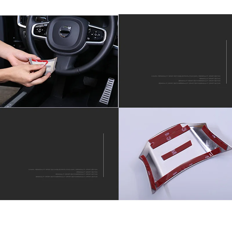 For Volvo S90 XC60 Steering Wheel Ring XC90 V90 S60 V60 Trim Frame Volvo Interior Modified ABS
