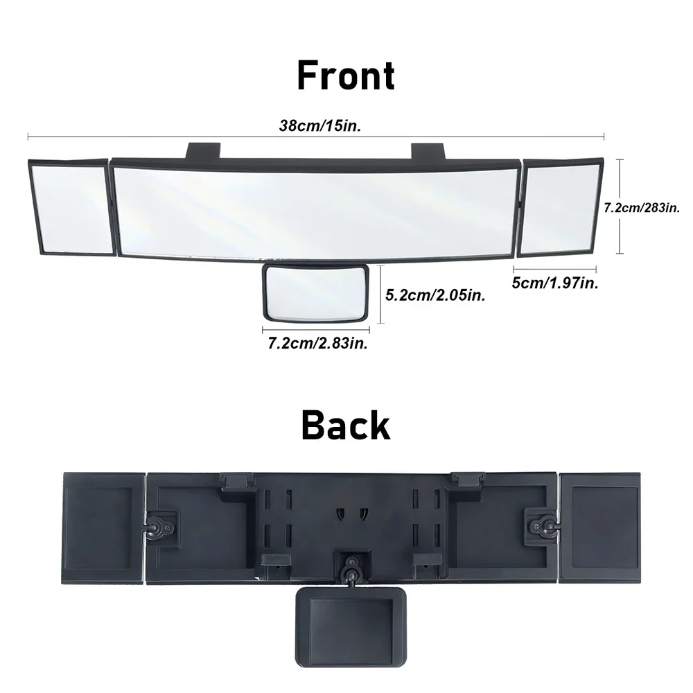 Adjustable Wide-view Rearview Mirror In The Car Wide Angle Panoramic Assisting Interior Clip On Convex Rear View Mirror For Car