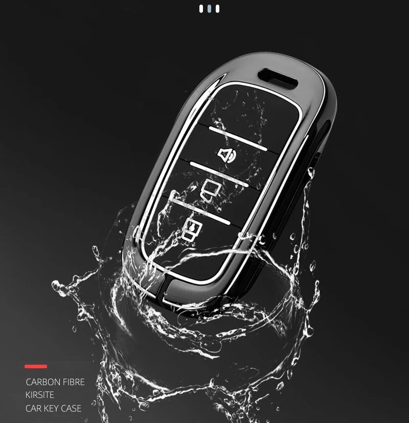 Zinc Alloy Car Key Case for FOTON TUNLAND V7 V9 Car-Styling Remote Cover Shell Keychain Housing Ring Holder Fob Accessories