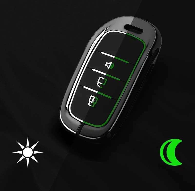 Zinc Alloy Car Key Case for FOTON TUNLAND V7 V9 Car-Styling Remote Cover Shell Keychain Housing Ring Holder Fob Accessories