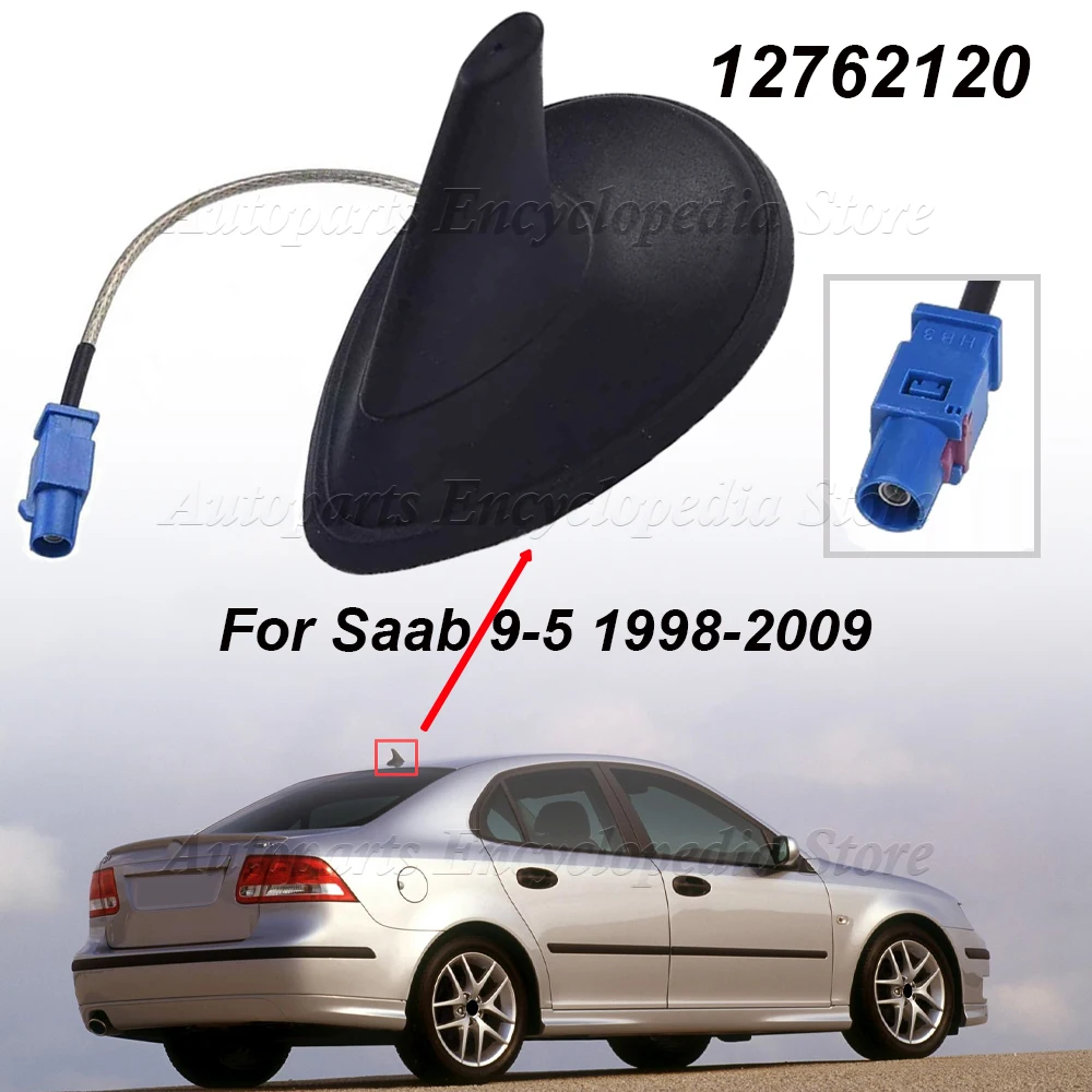 For Saab 9-3 2003-2012 For Saab 9-5 1998-2009 12762120 Shark Fin Sat Nav Roof Antenna Aerial Accessory