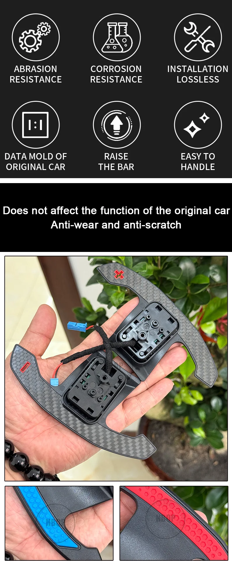 Steering wheel paddle shifters magnetic carbon fiber for BMW 1 2 3 4 series F80 F22 F23 F45 F46 F30 paddle shifter extender