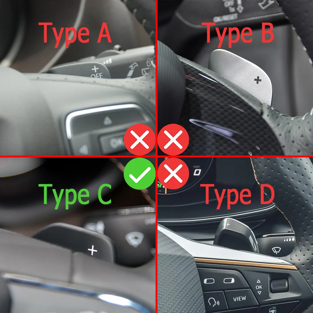 Shift Paddle For Seat Leon FR Cupra Ateca Ibiza 6P Arona Tarraco Alhambra Car Steering Wheel Extension Shifter DSG Gear Stickers