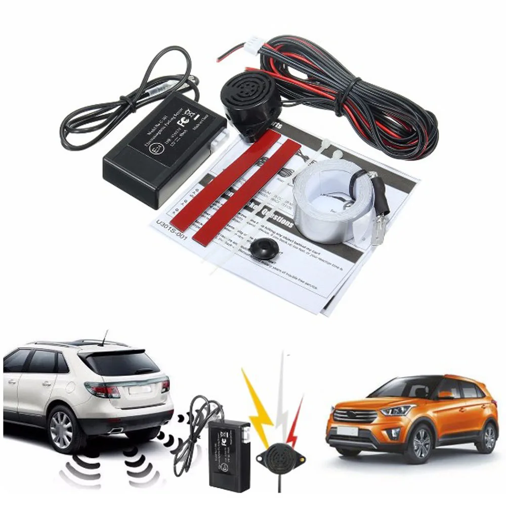 Car Electromagnetic Parking Sensor No Drill Hole Car Reverse Parking Radar Sensors Backup Radar System Easy Install