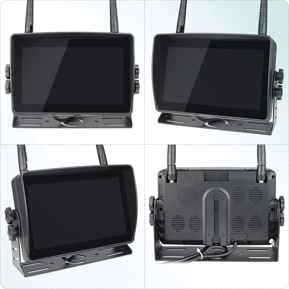 7'' AHD Digital Wireless Touch Screen DVR Record IR Night Vision Reverse Backup Camera 4CH WiFi Monitor For Truck/Trailer/Bus/RV