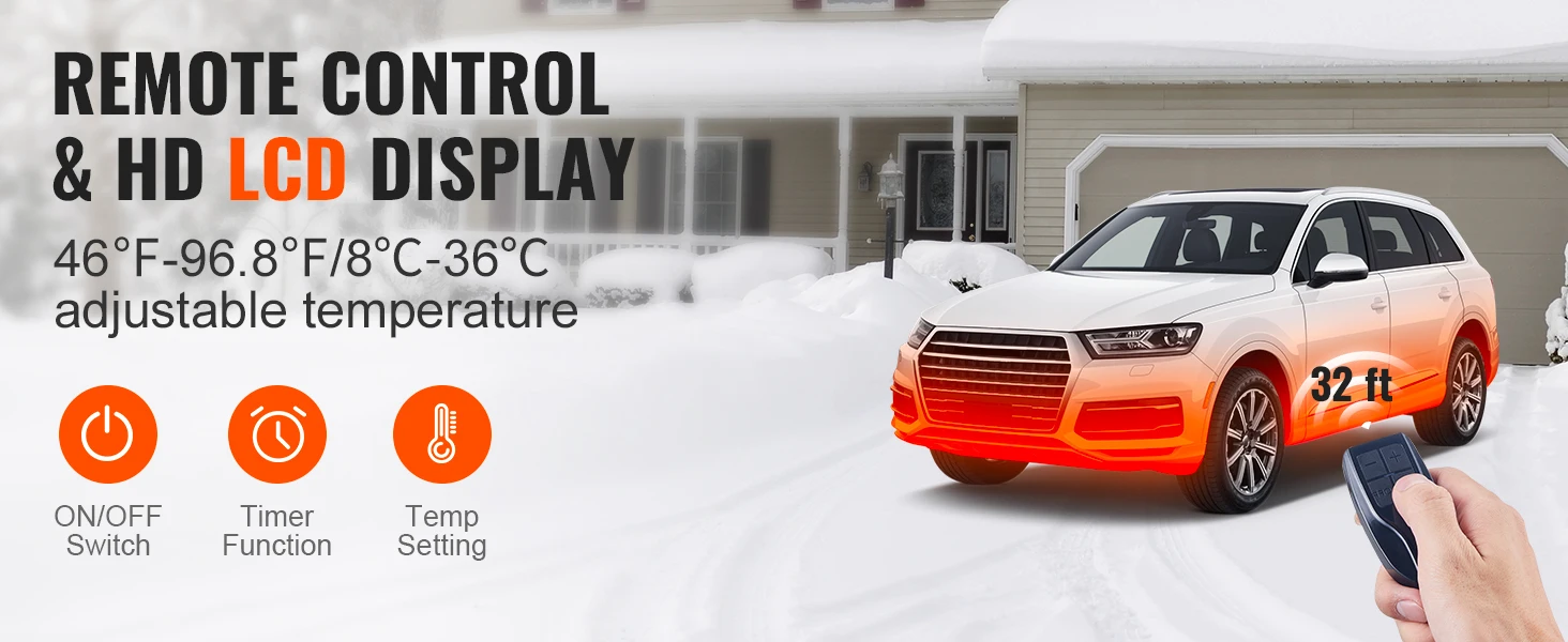 SucceBuy 8KW Diesel Air Heater 12V Diesel Heater with Remote Control 10L Fuel Tank Diesel Parking Heater for RV Trailer Camper