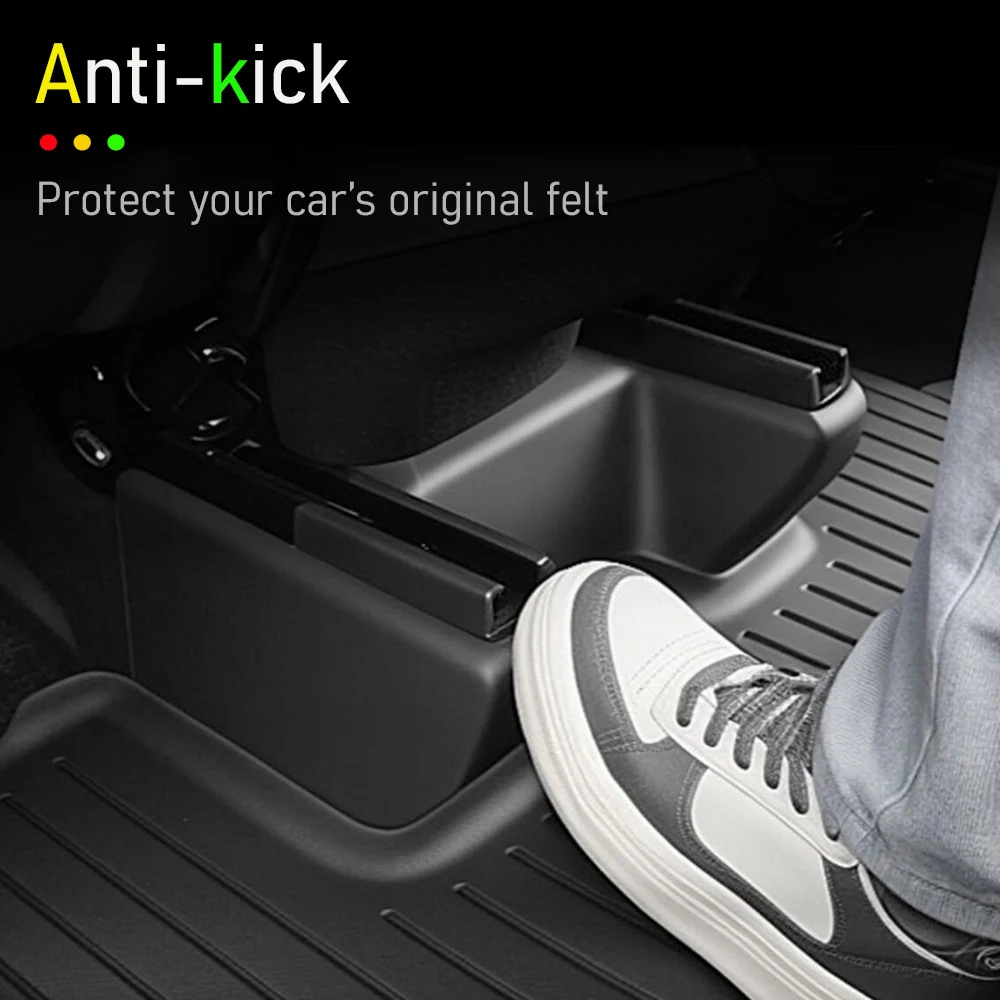 For Tesla Model Y Juniper 2025 2026 Under Seat Corner Guard Seat Slide Rails Protector Cover Anti-Kick Decor Car Accessories