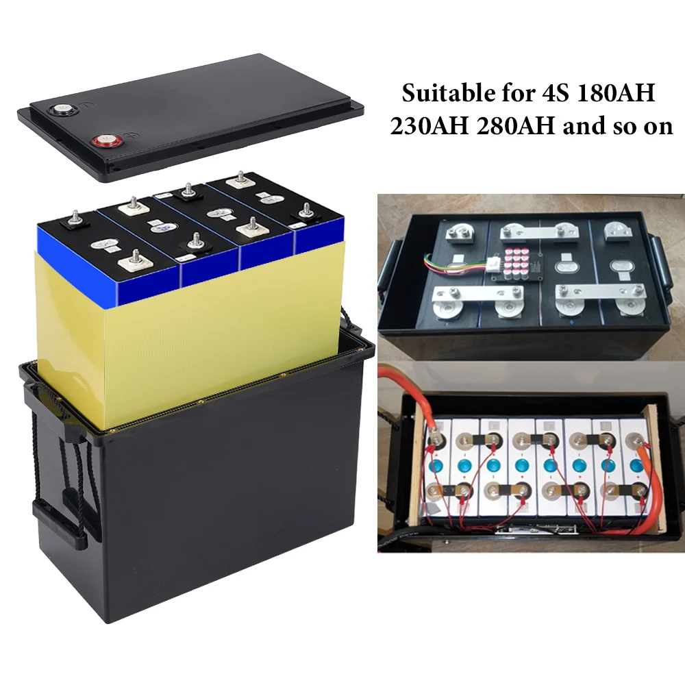 230AH 280AH for 4S Battery Storage Boxes 12V Solar Cells Case RV Yacht DIY Portable Battery Storage Plastic Lithium Battery