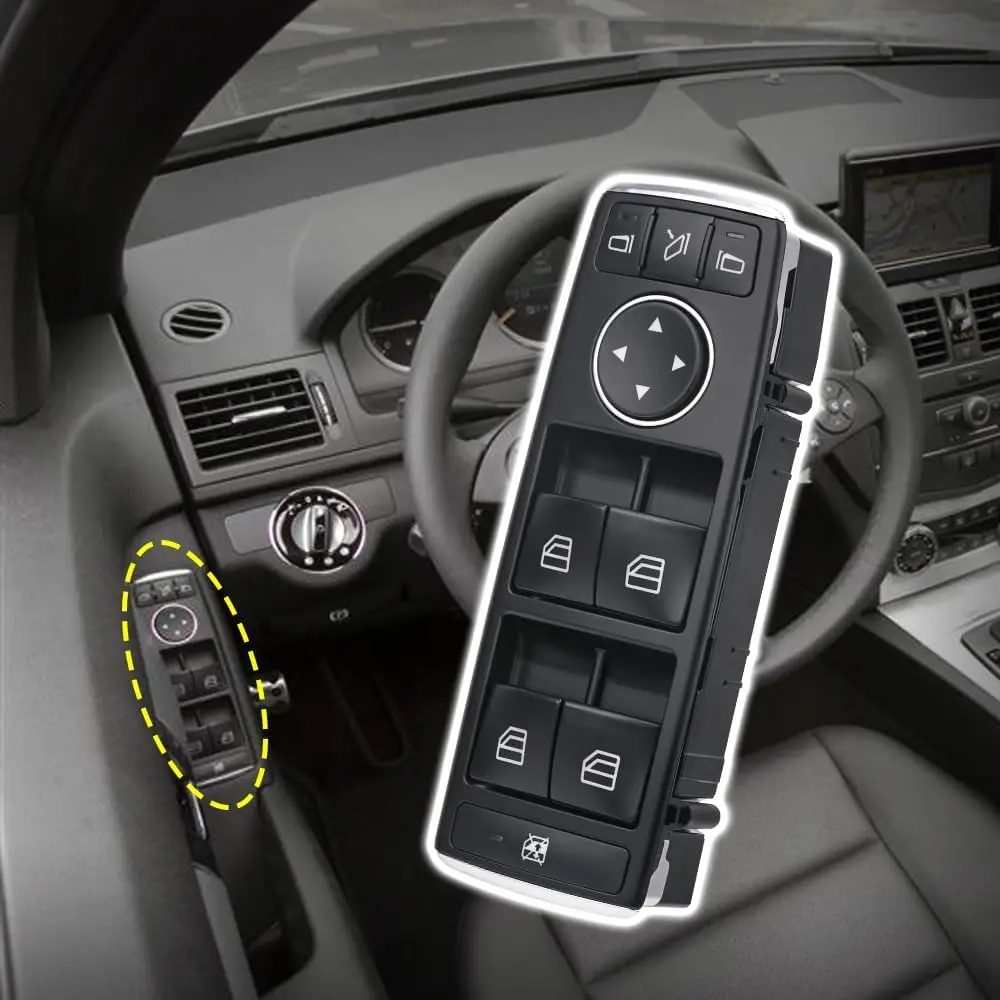 Master Power Window Switch Button Front Driver Side For Benz C230 C300 E350 E63 W212 E-Class W204 C117 G500 G550 C2 A2049055402