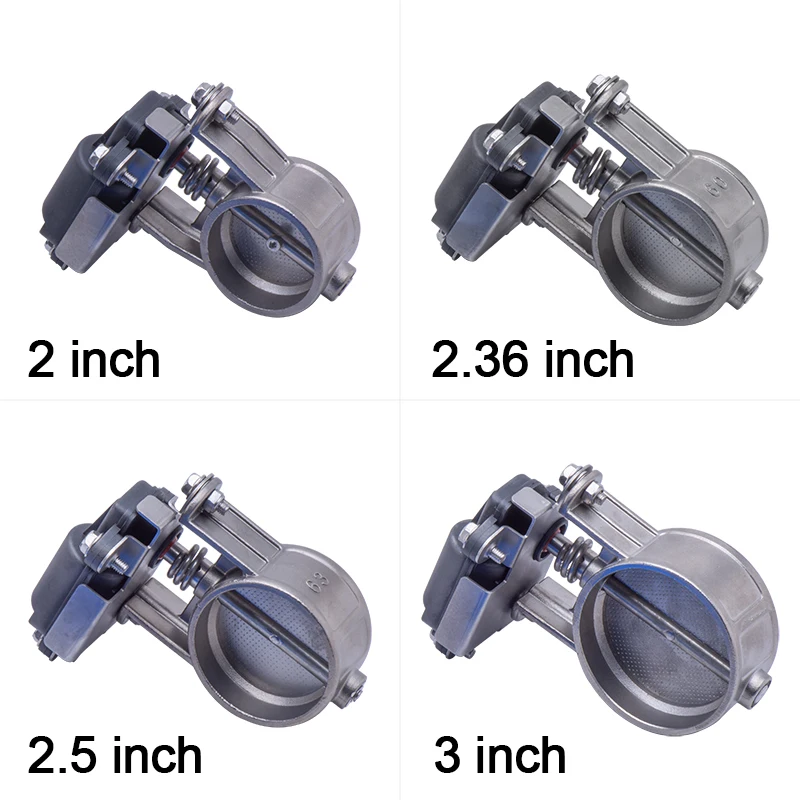 2&2.36&2.5&3.0 Inch Electric Exhaust Control Valve Electric Valve Unit with Switch/Botton Excellent Sealing Exhaust Control Valv
