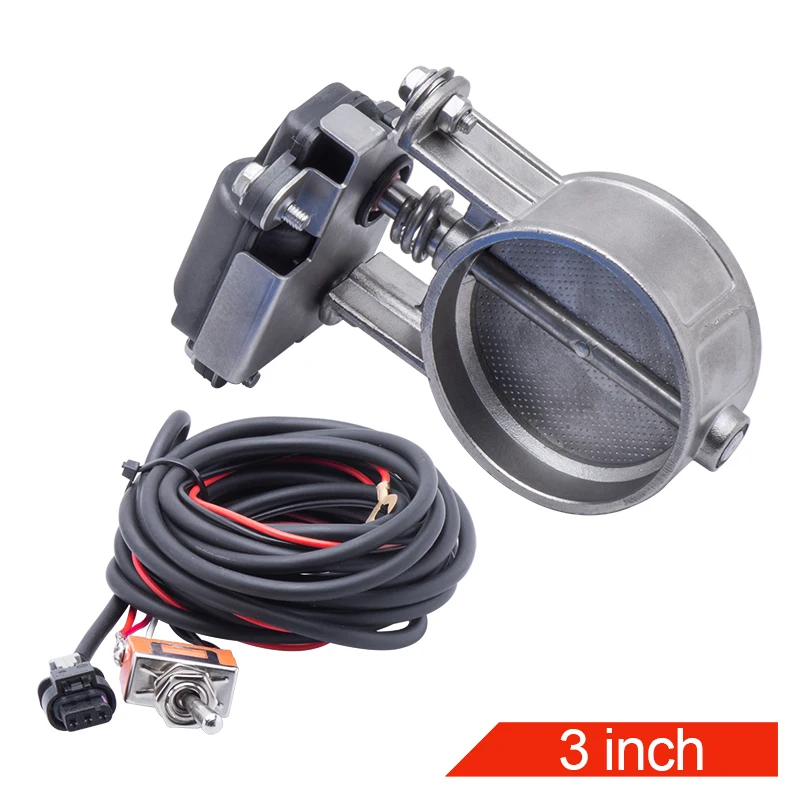2&2.36&2.5&3.0 Inch Electric Exhaust Control Valve Electric Valve Unit with Switch/Botton Excellent Sealing Exhaust Control Valv