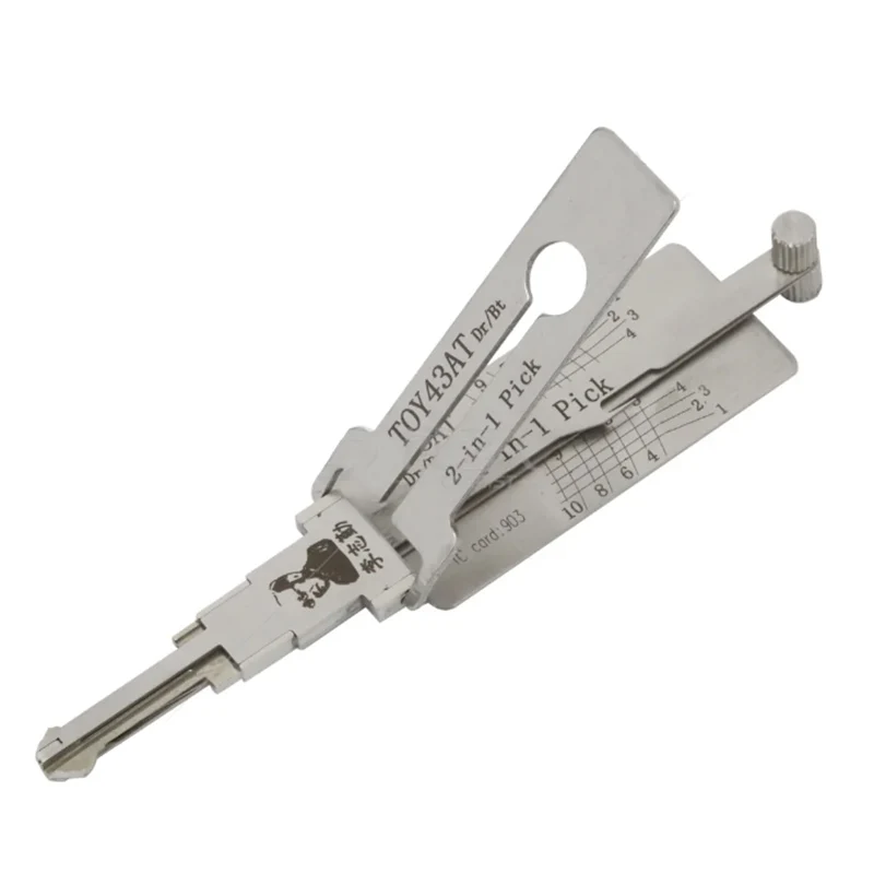 TOY43AT Lishi 2-in-1 For Toyota  Camry Corolla Vios Series Automobile door opening tool Lishi pick &Hook Locksmiths tool