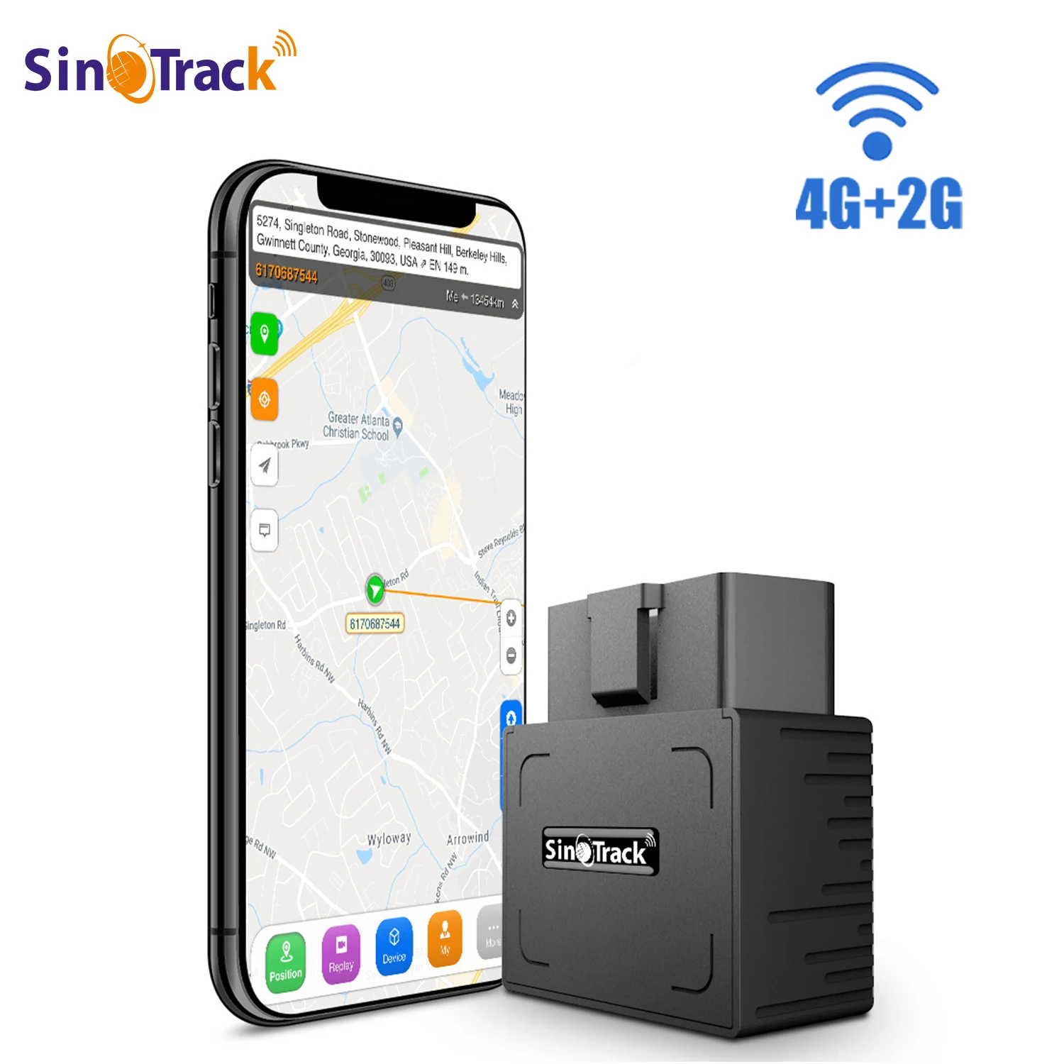 Car Anti-Theft 4G Mini OBD II GPS Tracker ST-902L Builtin Battery 16PIN interface device for Car vehicle with Free APP