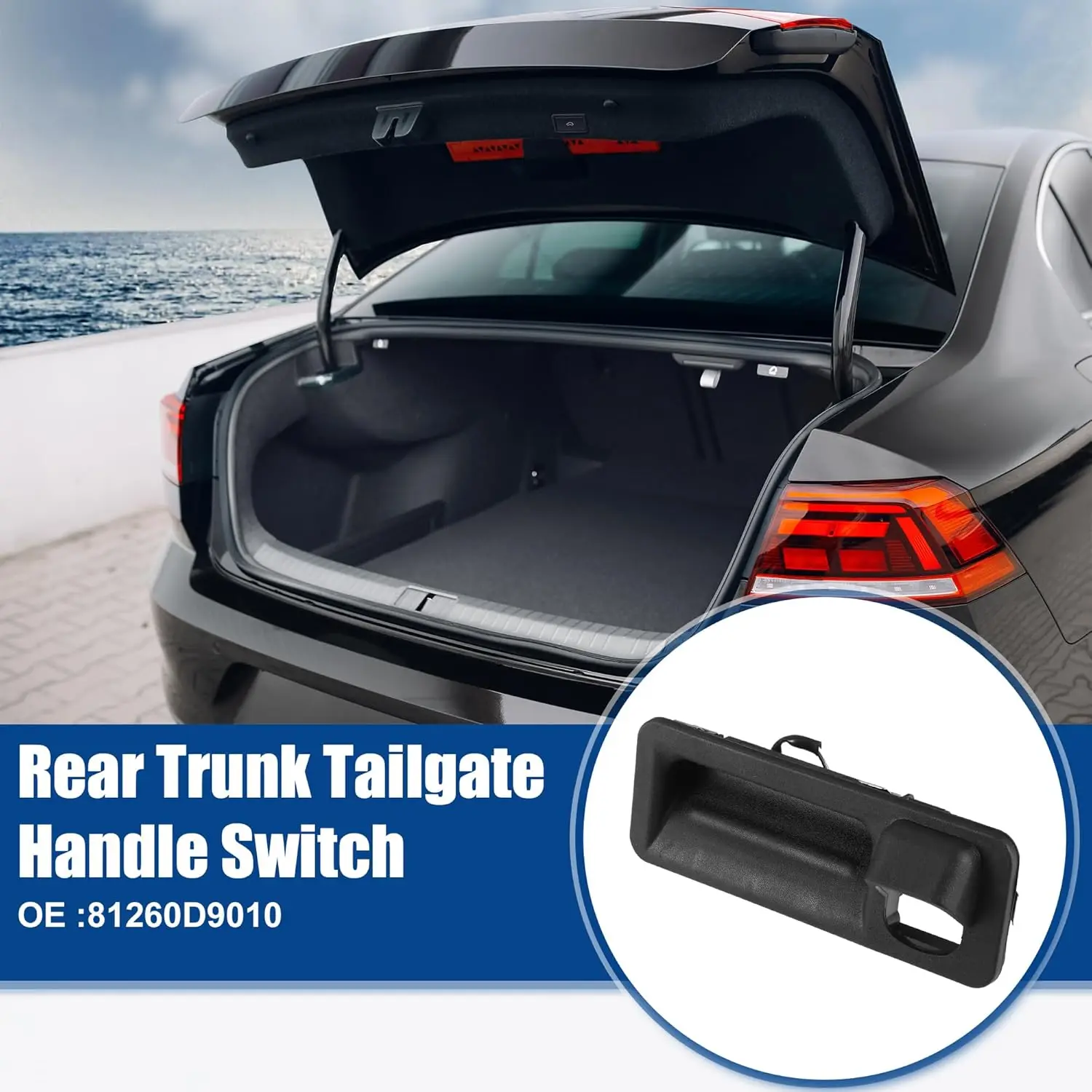 81260-D9010 Outside Lid Lock Handle For Kia Sportage 2016 2017 2018 2019 Trunk Release Handle Rear Door Opener Tailgate Switch
