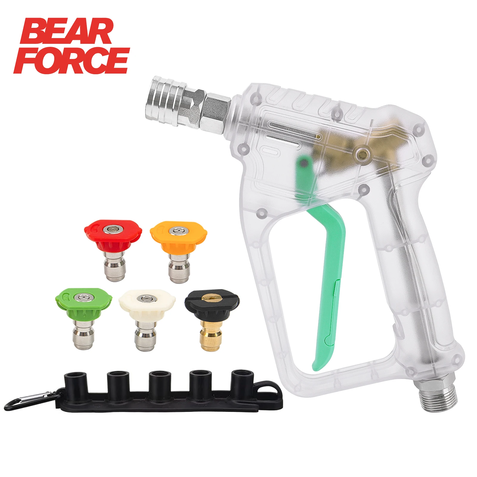 Pressure Washer Gun Kit - Convenient Electric Pressure Washer Gun Max 150 bar with 1/4" Quick Connector 5 Spray Nozzle Tips Set