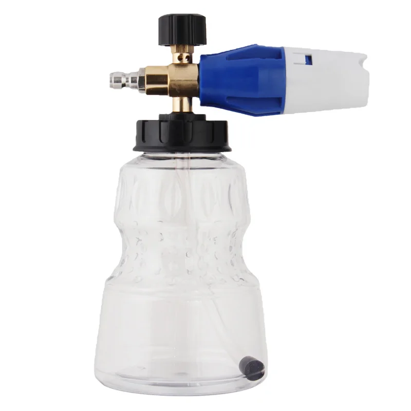 High Pressure Washer PA Foam Cannon, 1/4" Quick Connect Adjustable Nozzle Transparent Bottle for Car Wash Cleaning