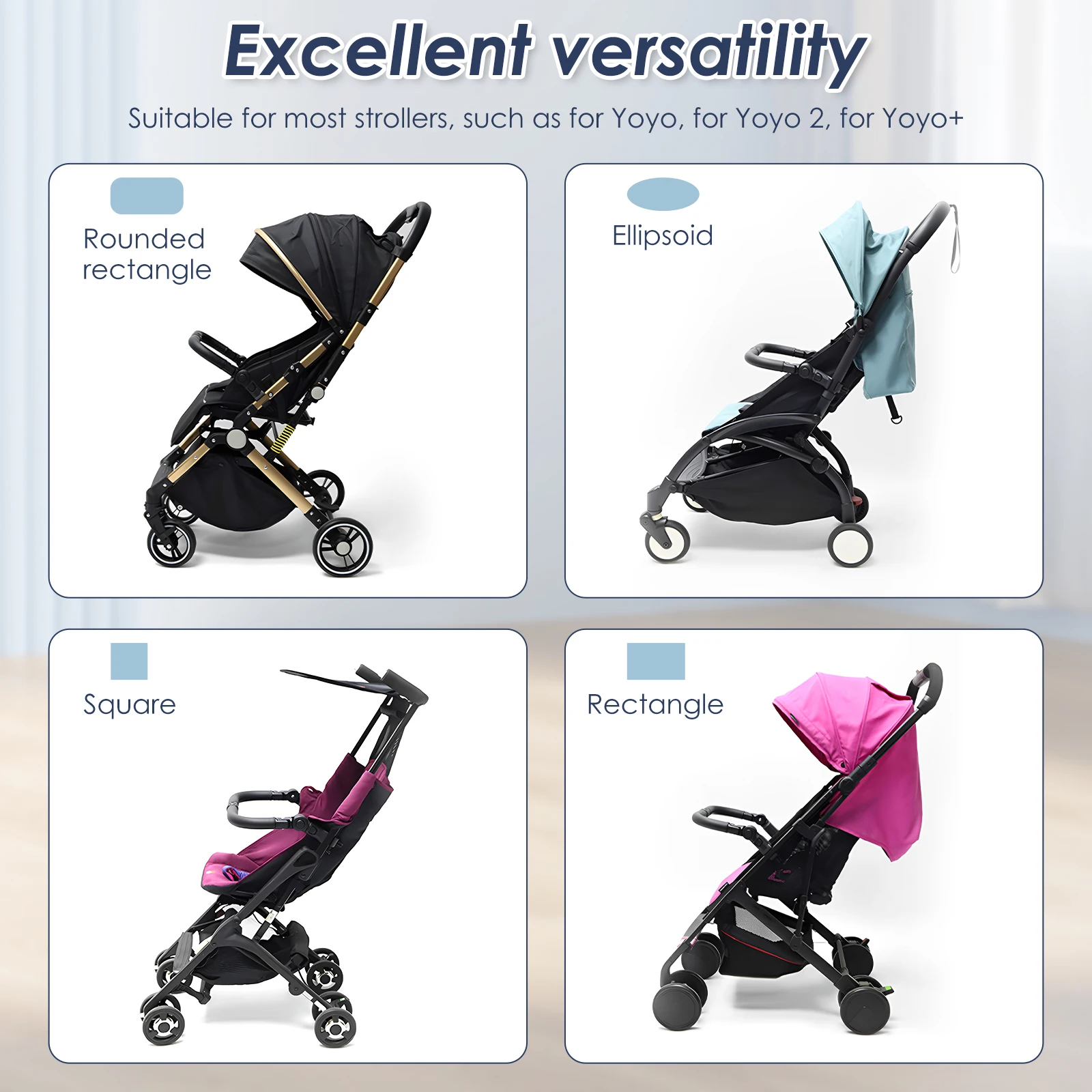 Stroller Bumper Bar Adjustable Angle Replacement Armrest Detachable Handlebar Crossbar Stroller Accessory with Smooth Leather
