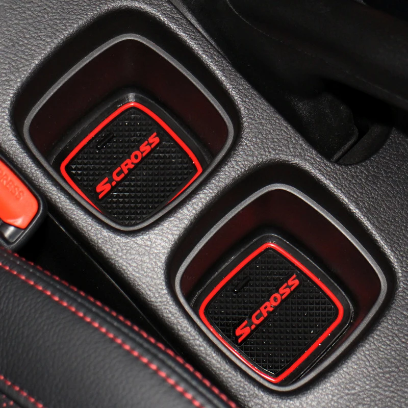 Car Door Inner Slot Mats Accessory For Suzuki SX4 S Cross S-Cross 2014- 2023 Anti-Slip Gate Slot Mat Door Groove Cup Pad Coaster