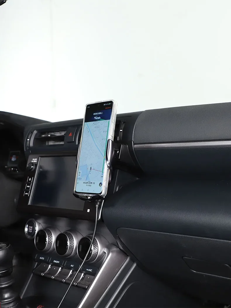 For Toyota GR 86/Subaru BRZ 2022+ ABS Car Navigation Screen Mobile Phone Holder GPS Wireless Charging Navigation Holder