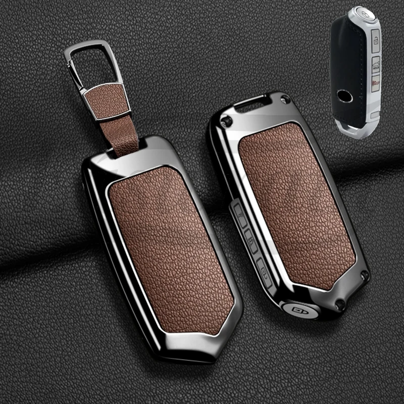 Car Remote Key Case Holder Cover Chain For Kia Stinger Car Accessories Stinger GT Elite Limited K9 Key Protective