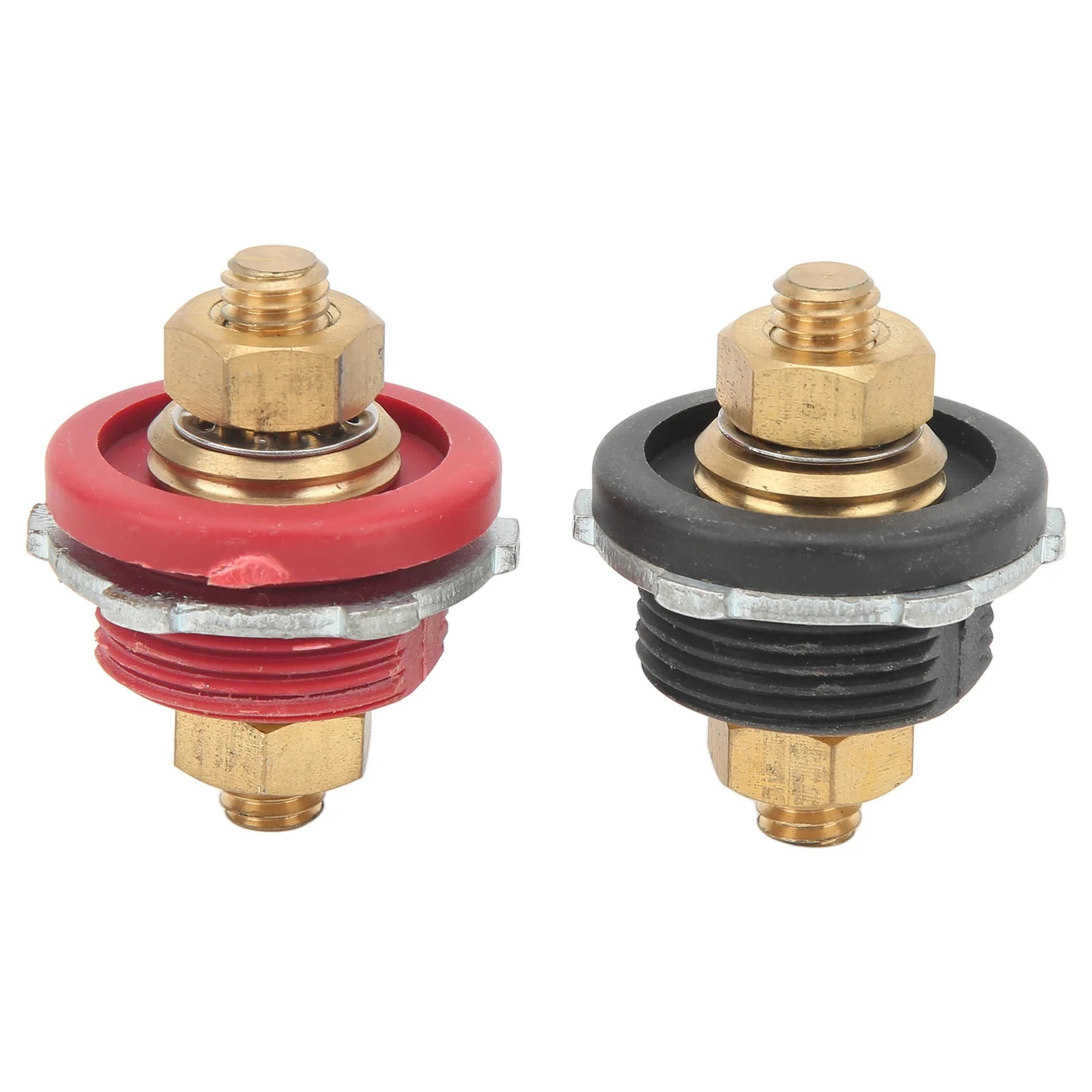 2Pcs 250A 3/8in Thru Panel Battery Terminal Connector Positive Negative Junction Stud Post for Cars RVs Ships Yachts