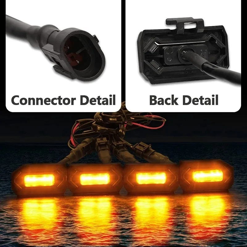 New 4PCS/1set LED Front Grill Lights for Toyota Tacoma Raptor TRD Off Road Sport 2020 2021 External Grill Lamp LED Grille Lights