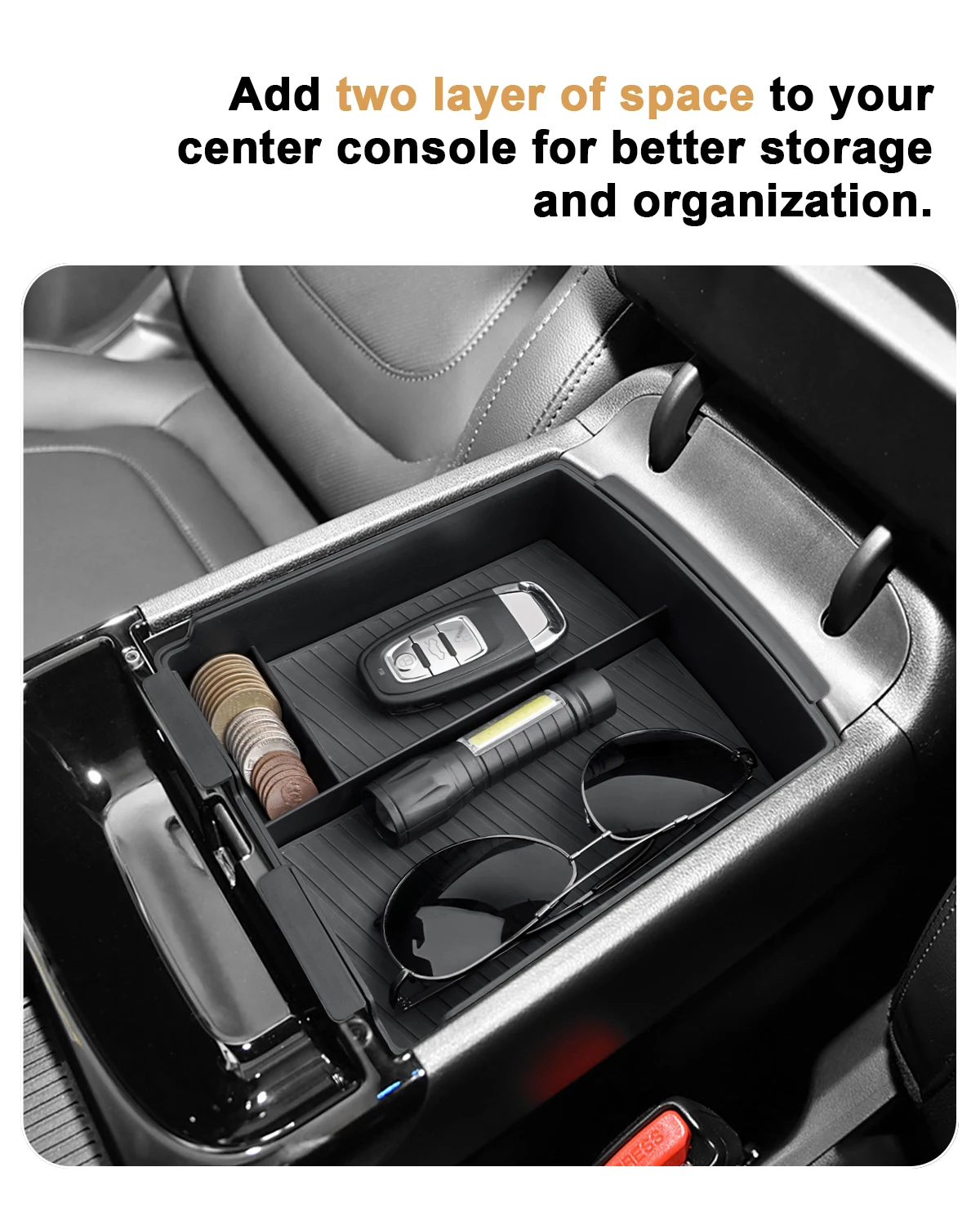 LFOTPP Car Central Storage Box for Hyundai Tucson NX4 Limited 2025 2026 Armrest Storage Box Auto Hyundai Tucson 2026 Accessories